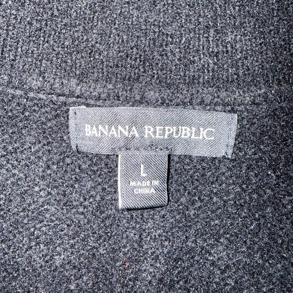 Banana Republic Black Collared V-Neck Knit Sweater Soft Classic Pullover -Size L - Picture 6 of 7